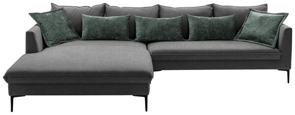 ROHOVÁ SEDAČKA, textil, tmavě šedá Livetastic - Sedací soupravy, Online Only