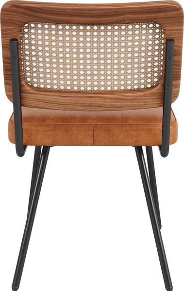 Sweiko jídelní židle z umělé kůže (6 kusů) ratanové lounge křeslo make-up židle ergonomická židle lehká židle retro židle