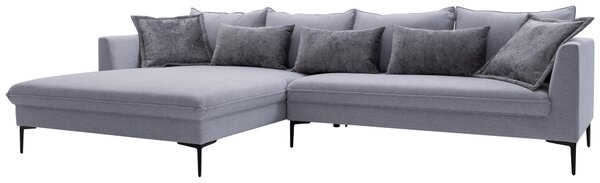 ROHOVÁ SEDAČKA, textil, šedá Livetastic - Sedací soupravy, Online Only