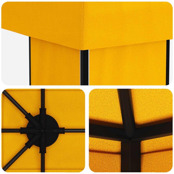 Zahradní altán 6 x 3 m Žlutá Polyester a ocel 190 gsm 3376014
