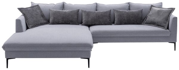ROHOVÁ SEDAČKA, textil, šedá Livetastic - Sedací soupravy, Online Only