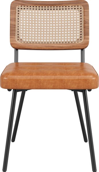 Sweiko jídelní židle z umělé kůže (6 kusů) ratanové lounge křeslo make-up židle ergonomická židle lehká židle retro židle