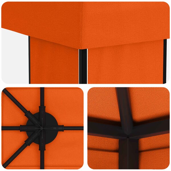 Zahradní altán 6 x 3 m Oranžová Polyester a ocel 190 gsm 3376015