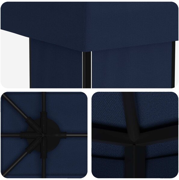 Zahradní altán 6 x 3 m Modrá Polyester a ocel 190 gsm 3376013