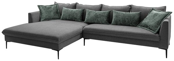 ROHOVÁ SEDAČKA, textil, tmavě šedá Livetastic - Sedací soupravy, Online Only