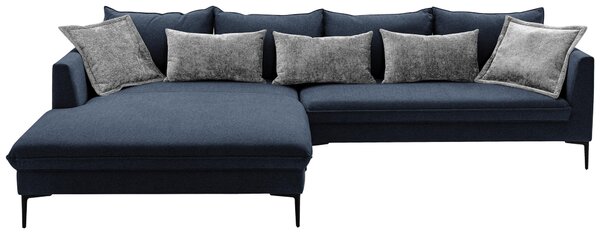 ROHOVÁ SEDAČKA, textil, tmavě modrá Livetastic - Sedací soupravy, Online Only