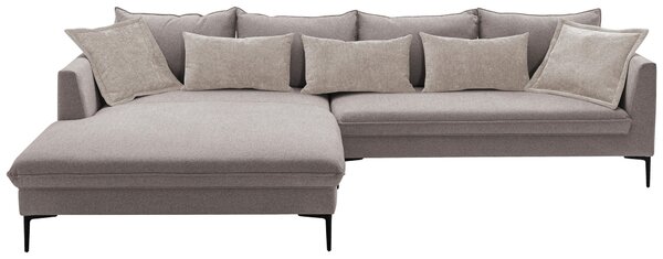 ROHOVÁ SEDAČKA, textil, šedohnědá Livetastic - Sedací soupravy, Online Only
