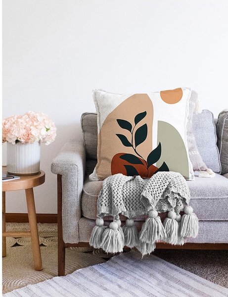 Povlak na polštář s příměsí bavlny Minimalist Cushion Covers Twiggy, 55 x 55 cm