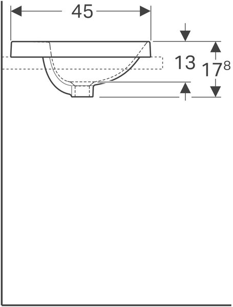 Geberit Variform umyvadlo 55x45 cm oválné zápustný bílá 500.721.01.2