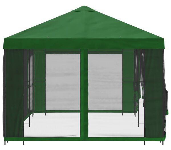 Zahradní altán se stěnami 6 x 3 m Zelená Polyester a ocel 3376023