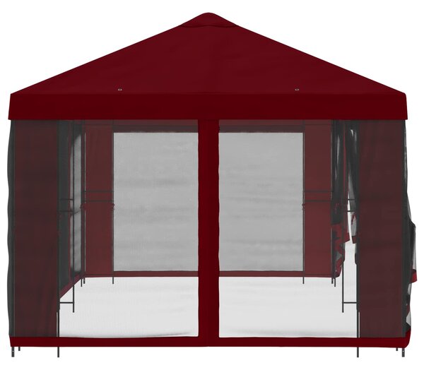 Zahradní altán se stěnami 6 x 3 m Vínová Polyester a ocel 3376029