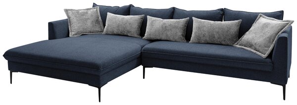 ROHOVÁ SEDAČKA, textil, tmavě modrá Livetastic - Sedací soupravy, Online Only