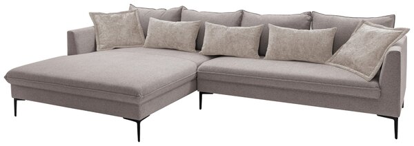 ROHOVÁ SEDAČKA, textil, šedohnědá Livetastic - Sedací soupravy, Online Only
