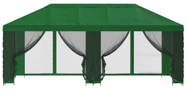 Zahradní altán se stěnami 6 x 3 m Zelená Polyester a ocel 3376023