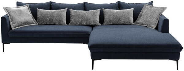 ROHOVÁ SEDAČKA, textil, tmavě modrá Livetastic - Sedací soupravy, Online Only