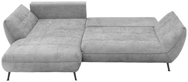 ROHOVÁ SEDAČKA, textil, světle šedá Livetastic - Sedací soupravy, Online Only