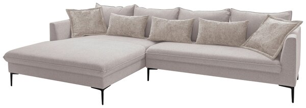 ROHOVÁ SEDAČKA, textil, béžová Livetastic - Sedací soupravy, Online Only