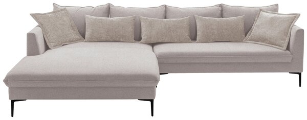 ROHOVÁ SEDAČKA, textil, béžová Livetastic - Sedací soupravy, Online Only