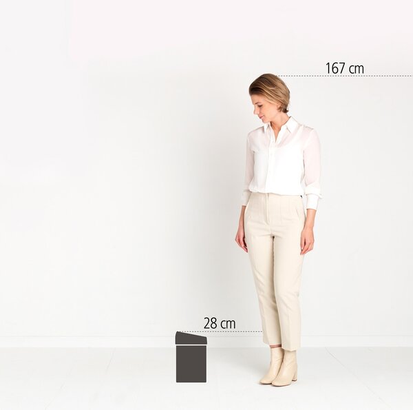Brabantia Touch Bin odpadkový koš 3 l chrom-bílá 364488