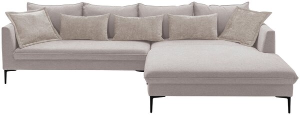 ROHOVÁ SEDAČKA, textil, béžová Livetastic - Sedací soupravy, Online Only