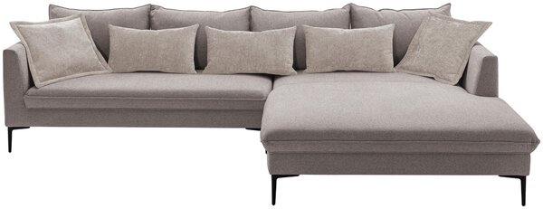 ROHOVÁ SEDAČKA, textil, šedohnědá Livetastic - Sedací soupravy, Online Only