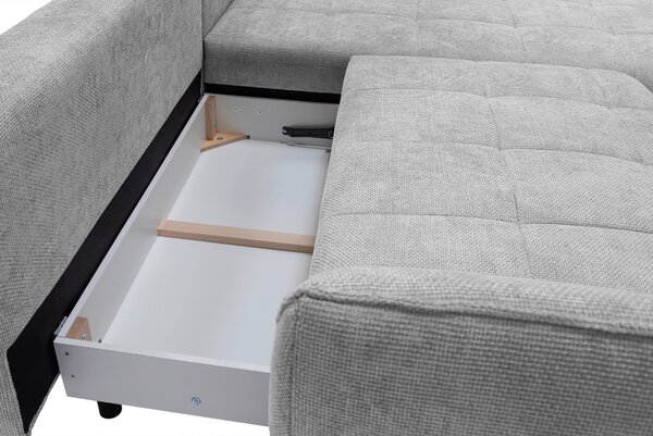 ROHOVÁ SEDAČKA, textil, světle šedá Livetastic - Sedací soupravy, Online Only