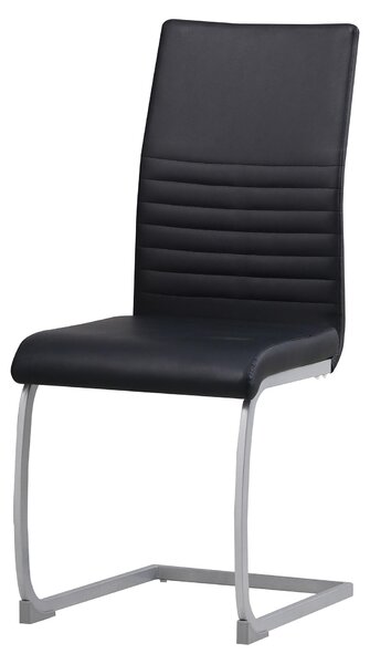 Albatros konzolové židle set 4 MURANO, černá - jídelní židle houpací židle, moderní design, potah Imitace kůže, silné čalounění kuchyňské židle, čalouněná židle, jídelní židle k jídelnímu stolu