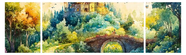 Obraz - Pohádkový zámek (170x50 cm)