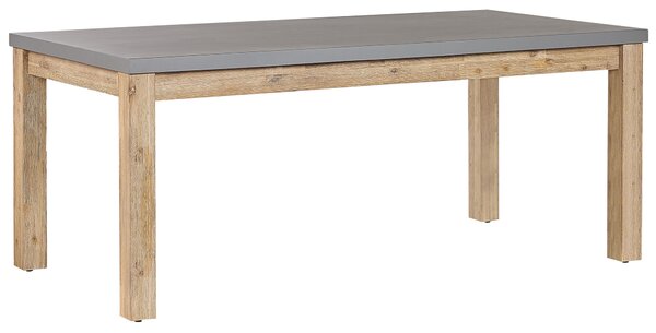 Zahradní stůl z betonu a akátového dřeva 180 x 90 cm OSTUNI