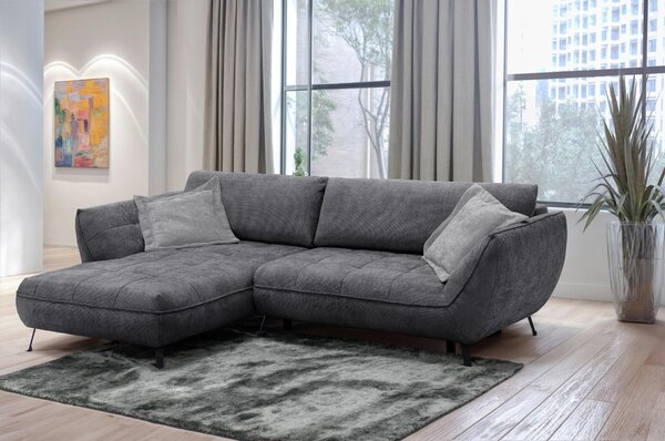 ROHOVÁ SEDAČKA, textil, antracitová Livetastic - Sedací soupravy, Online Only