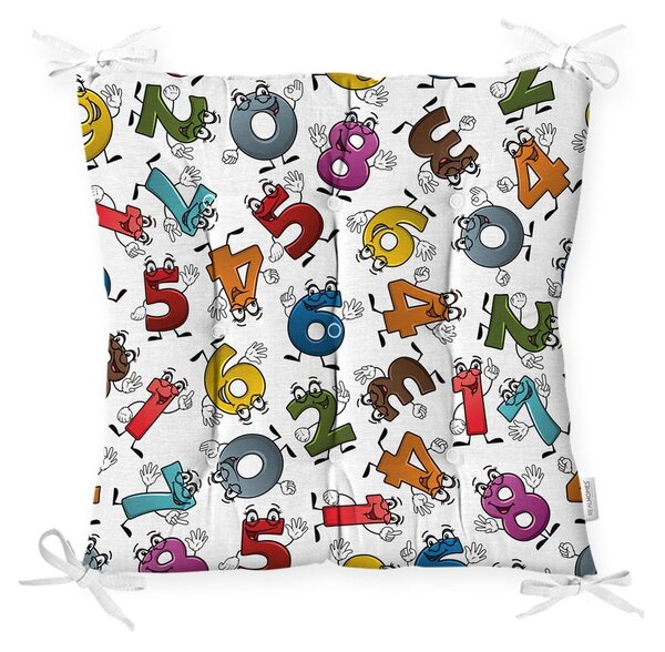 Podsedák s příměsí bavlny Minimalist Cushion Covers Crazy Numbers, 40 x 40 cm