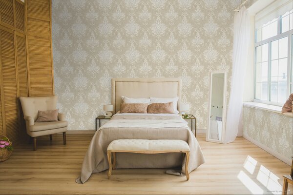 Luxusní zámecká vliesová tapeta na zeď, béžová, Z20134, Casa Chic, Zambaiti Parati