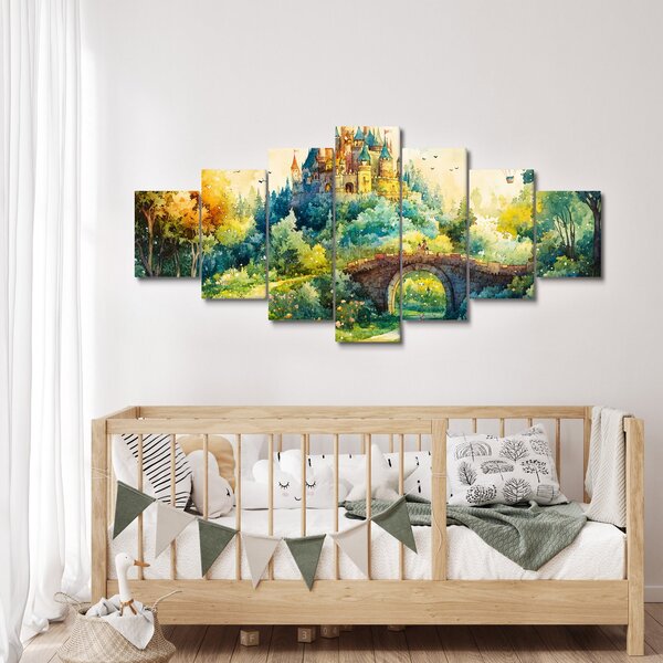 Obraz - Pohádkový zámek (210x100 cm)
