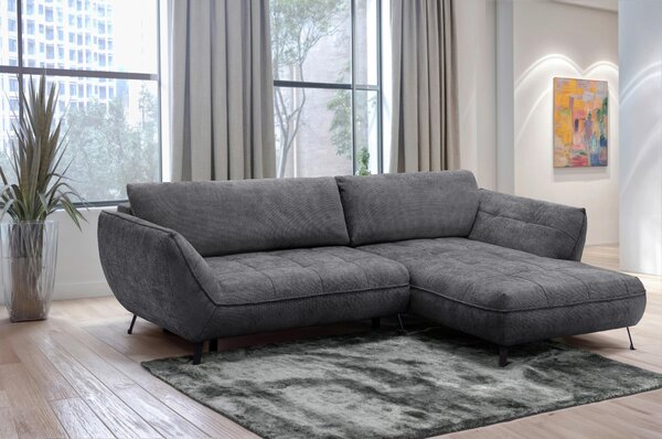 ROHOVÁ SEDAČKA, textil, antracitová Livetastic - Sedací soupravy, Online Only