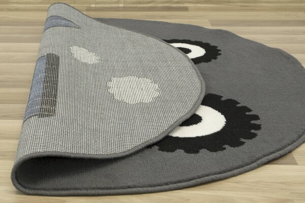 Balta Kulatý dětský koberec Luna Kids 534457/94911 Traktor modrý šedý Rozměr: průměr 120 cm