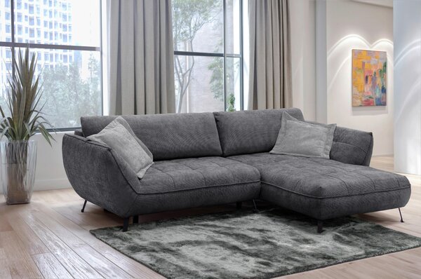 ROHOVÁ SEDAČKA, textil, antracitová Livetastic - Sedací soupravy, Online Only