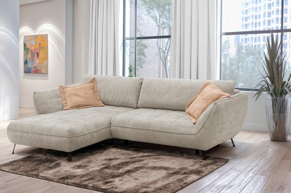 ROHOVÁ SEDAČKA, textil, pískové barvy Livetastic - Sedací soupravy, Online Only