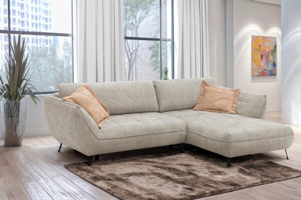 ROHOVÁ SEDAČKA, textil, pískové barvy Livetastic - Sedací soupravy, Online Only