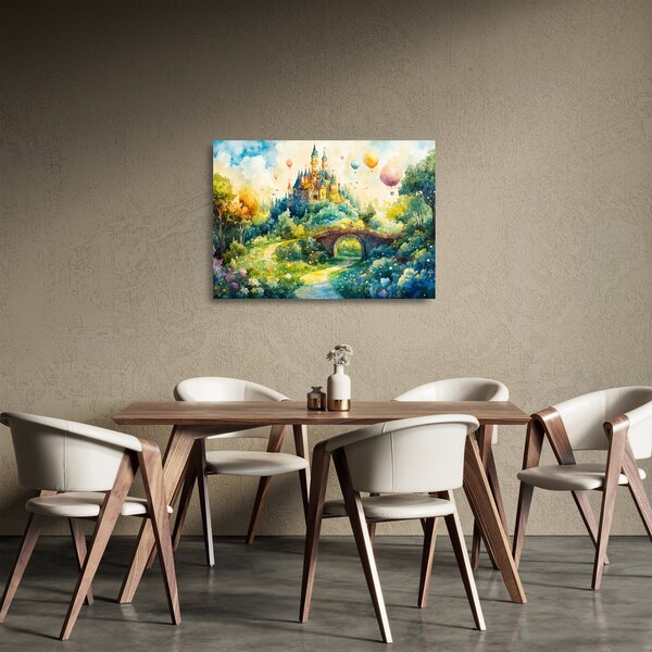 Skleněný obraz - Pohádkový zámek (70x50 cm)