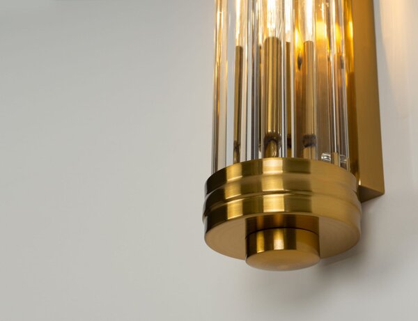 MaxLight Florence nástěnné svítidlo 2x40 W mosaz W0240