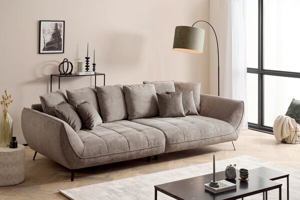 POHOVKA BIG SOFA, textil, šedohnědá Livetastic - Pohovky, Online Only