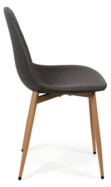 Noela Jídelní set CERAMON 120 bílý + 4x židle MARIE tmavě šedá