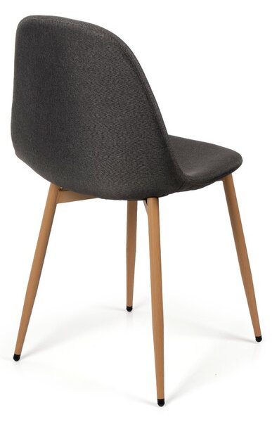 Noela Jídelní set CERAMON 120 bílý + 4x židle MARIE tmavě šedá