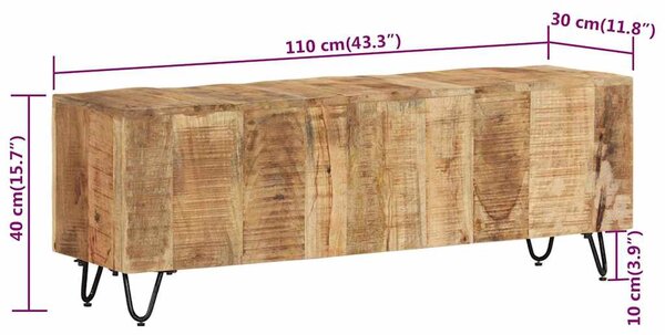 TV skříňka 110 x 30 x 40 cm masivní mangovníkové dřevo 337843