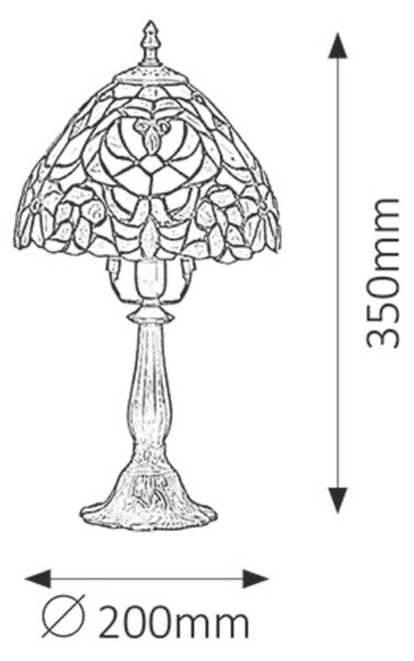 Rabalux stolní lampa Mirella E14 1x MAX 40W bronzová 8089