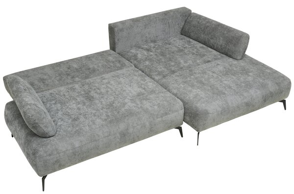 ROHOVÁ SEDAČKA, textil, šedá Livetastic - Sedací soupravy, Online Only