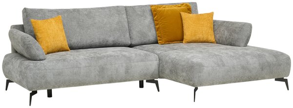 ROHOVÁ SEDAČKA, textil, šedá Livetastic - Sedací soupravy, Online Only