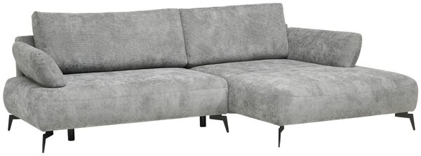ROHOVÁ SEDAČKA, textil, šedá Livetastic - Sedací soupravy, Online Only