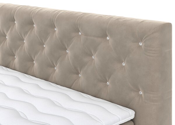 POSTEL BOXSPRING, 140/200 cm, béžová MID.YOU - Jednolůžkové postele, Online Only