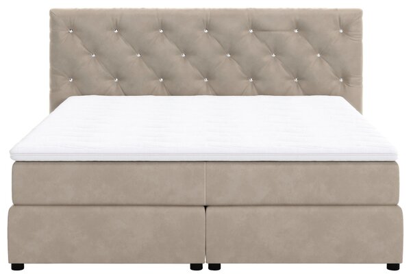 POSTEL BOXSPRING, 140/200 cm, béžová MID.YOU - Jednolůžkové postele, Online Only